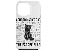 Schrodinger Cat Escape Plan Quantum Mechanics Physique Coque pour iPhone 13 Pro