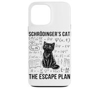 Schrodinger Cat Escape Plan Quantum Mechanics Physique Coque pour iPhone 13 Pro Max