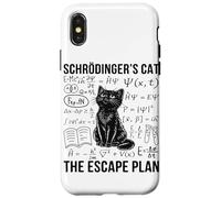 Schrodinger Cat Escape Plan Quantum Mechanics Physique Coque pour iPhone X/XS