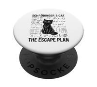 Schrodinger Cat Escape Plan Quantum Mechanics Physique PopSockets PopGrip Adhésif