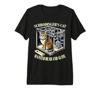 Schrodinger's Cat Wanted Teacher Science Physique Professeur T-Shirt Haut de Gamme