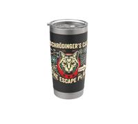 Schrodingers Plan d'évasion pour chat, science quantique amusante Gobelet isotherme en acier inoxydable double paroi