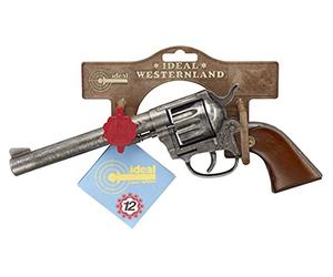 Schrödel 2050102 Pistolet Jouet Buntline 12-Coups avec Manche en Bois, One Size