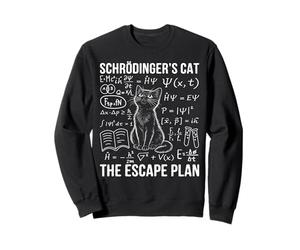 Schrödinger Cat Escape Plan Quantum Physics Cat Sweatshirt