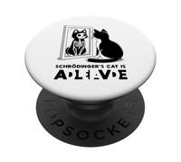 Schrödinger's Cat Dead and Alive Mécanique quantique Physique PopSockets PopGrip Adhésif