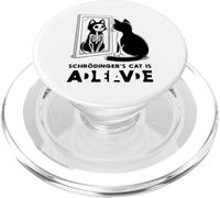 Schrödinger's Cat Dead and Alive Mécanique quantique Physique PopSockets PopGrip pour MagSafe