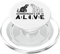 Schrödinger's Cat is Dead and Alive Polygonale Géométrique PopSockets PopGrip pour MagSafe