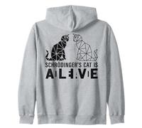 Schrödinger's Cat is Dead and Alive Polygonale Géométrique Sweat à Capuche