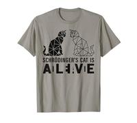 Schrödinger's Cat Is Dead and Alive Polygonale Géométrique T-Shirt