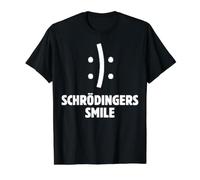 Schrödinger's Smile Funny Quantum Physics Science Blague T-Shirt Graphique avec Valeur, Homme, Noir, M