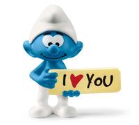 Schtroumpf avec panneau