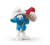 SCHLEICH- Figurine Schtroumpf avec Porte-Bonheur The Smurfs, 20819, Multicolore