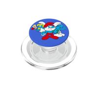 Schtroumpfs Big Papa Schtroumpfette Brainy Cartoon Retro 80s 90s Pose PopSockets PopGrip pour MagSafe