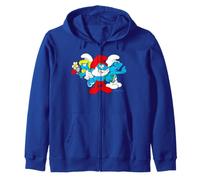 Schtroumpfs Big Papa Schtroumpfette Brainy Cartoon Retro 80s 90s Pose Sweat à Capuche