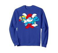 Schtroumpfs Big Papa Schtroumpfette Brainy Cartoon Retro 80s 90s Pose Sweatshirt