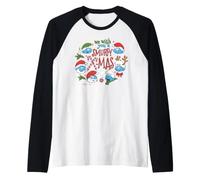 Schtroumpfs de Noël Schtroumpf Personnages de Noël Pose Amis festifs Manche Raglan