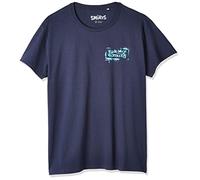 Schtroumpfs « Logo » T-Shirt Homme MESMURFTS002, Navy, Taille XS