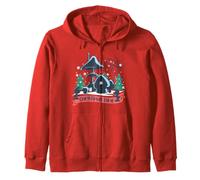 Schtroumpfs Noël Schtroumpf Village de Noël Tendance Scène Festive Sweat à Capuche
