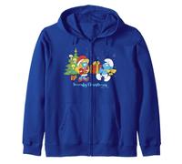 Schtroumpfs Noël Schtroumpfette Père Noël Amis Tendance Festive Sweat à Capuche