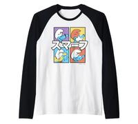 Schtroumpfs Papa Schtroumpfette Hefty Brainy Pose Classique Tokyo Japon Manche Raglan
