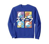 Schtroumpfs Papa Schtroumpfette Hefty Brainy Pose Classique Tokyo Japon Sweatshirt