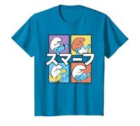 Schtroumpfs Papa Schtroumpfette Hefty Brainy Pose Tokyo Japan Kids T-Shirt