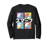 Schtroumpfs Papa Schtroumpfette Hefty Brainy Pose Tokyo Japon Classic Manche Longue