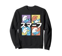 Schtroumpfs Papa Schtroumpfette Hefty Brainy Pose Tokyo Japon Classic Sweatshirt