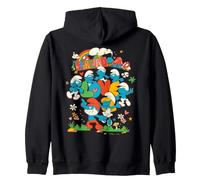 Schtroumpfs Personnage Pose Peace Love Happiness Best Retro Friend Sweat à Capuche