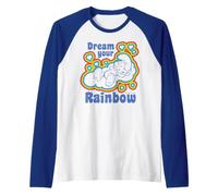 Schtroumpfs Rainbow Dreams Happy Nap Sleepy Retro Schtroumpf Daydream Manche Raglan