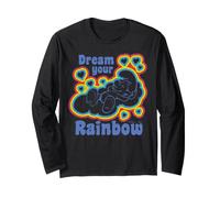 Schtroumpfs Rainbow Dreams Happy Nap Sleepy Schtroumpf Daydream Retro Manche Longue