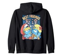 Schtroumpfs Schtroumpfette Best Friends Tokyo Adventure Retro Comic Sweat à Capuche