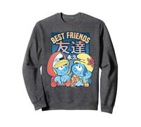 Schtroumpfs Schtroumpfette Best Friends Tokyo Adventure Retro Comic Sweatshirt