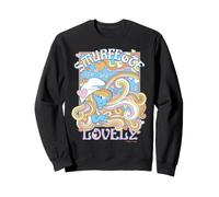 Schtroumpfs Schtroumpfette Lovely Beautiful Love Valentines 70s Vibe Sweatshirt