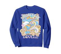 Schtroumpfs Schtroumpfette Lovely Beautiful Love Vibe Valentines 70s Sweatshirt
