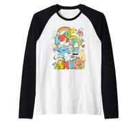 Schtroumpfs Schtroumpfette Saint Valentin Amour Romance Baiser Rétro Cœur Manche Raglan