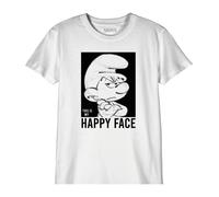 Schtroumpfs « This is My Happy Face » T-Shirt Garçon BOSMURFTS011, Blanc, Taille 06A
