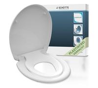 Schütte Abattant WC avec Frein de Chute Déclipsable - Family White | Duroplast résistant aux rayures, lunette WC frein de chute silencieux, compatible cuvette WC suspendue et sur pieds