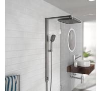 Schütte LA PALMA Pommeau de Douche Colonne Effet Pluie - Graphite Mat