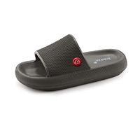 Schu’zz - Claquette pour Femme - Légère, Moelleuse et Ultra Confortable- Semelle Épaisse - Idéale pour la Maison, les Vacances et les Loisirs - Noir anthracite 41/42 EU