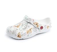Schu’ZZ - Globule Imprimé - Sabot Plastique Femme - Confortable, Léger, Ultra Résistant - Certifié CE - pour la Maison et Activités de Plein Air - Koala, 37 EU
