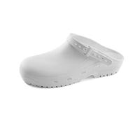 Schu’ZZ - Sécu - Sabot de Sécurité Homme avec Embout Acier - Antiglisse, Confortable, Autoclavable - Norme en Iso 20345 - Idéal Bloc Opératoire - Blanc, 46 UE