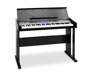 Schubert Carnegy-61 - Piano électrique, Clavier, 61 touches, Frappe dynamique, 100 rythmes, 136 instruments, 8 morceaux de démonstration, Stéréo, Fonction d'enregistrement, noir