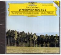 Schubert : Symphonie n° 1 & 2 / Claudio Abbado, Orchestre de chambre d'Europe...