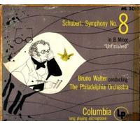 Schubert: Symphony No 8 in B Minor "Unfinished" / Bruno Walter Conducting The Philadelphia Orchestra [10" Vinyl LP] [Mono]