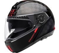 Schuberth C4 Pro Carbon Fusion Casque pliable (Noir/Rouge,XS (53))