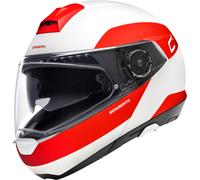 Schuberth C4 Pro Fragment Casque, Blanc/Rouge, Taille XS (53/54)