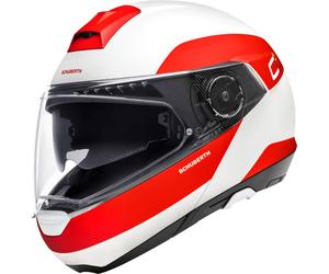 Schuberth C4 Pro Fragment Casque, Blanc/Rouge, Taille XS (53/54)