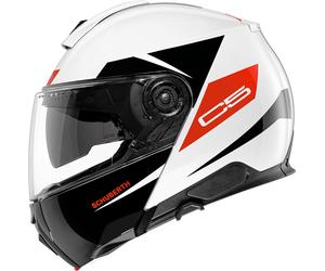 Schuberth C5 Eclipse, casque à bascule 3XL (64/65) Noir/Blanc/Rouge Néon Noir/Blanc/Rouge Néon