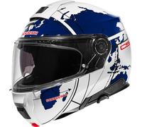 Schuberth C5 Globe Casque, blanc-turquoise-bleu, taille XL pour homme